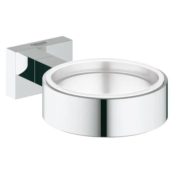 Suport pahar/savoniera Grohe Essentials Cube, fixare ascunsa, Crom