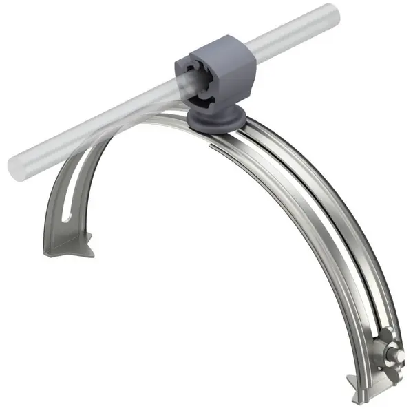 Suport pentru conductor pe acoperis pentru tigla de coama, 185-260 mm, Rd 8-10, A2 Obo 5202515