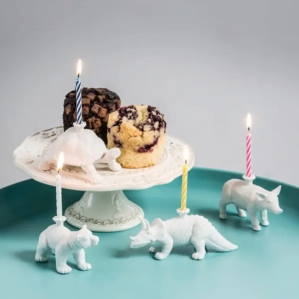 Suport pentru lumanare - Happy Zoo Day, Bear | Donkey