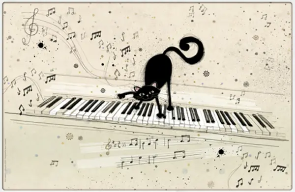 Suport pentru masa - Chat Sur Piano | Kiub