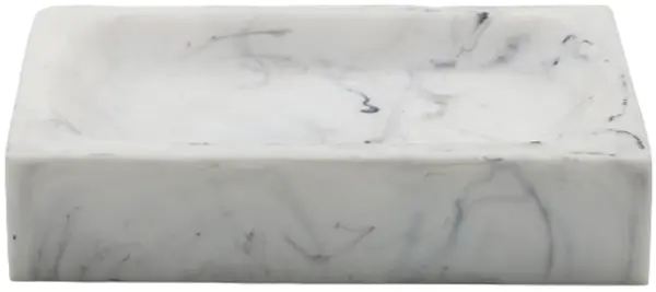 Suport pentru săpun Inter Ceramic - Lane, 11.2 x 7.5 x 2.5 cm,marmură albă