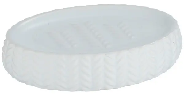 Suport pentru săpun Wenko - Barinas, 12,3 x 2,7 x 8,7 cm , ceramică, alb