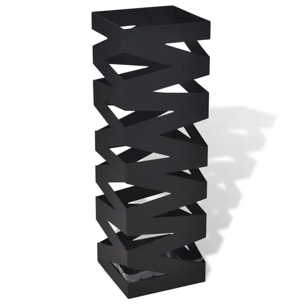 Suport pentru umbrele, patrat, depozitare bastoane, alb, 48,5 cm, otel