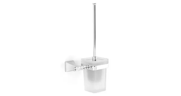 Suport perie WC PARTHENON lungime 16.3 latime 11.7 inaltime 36 cromat