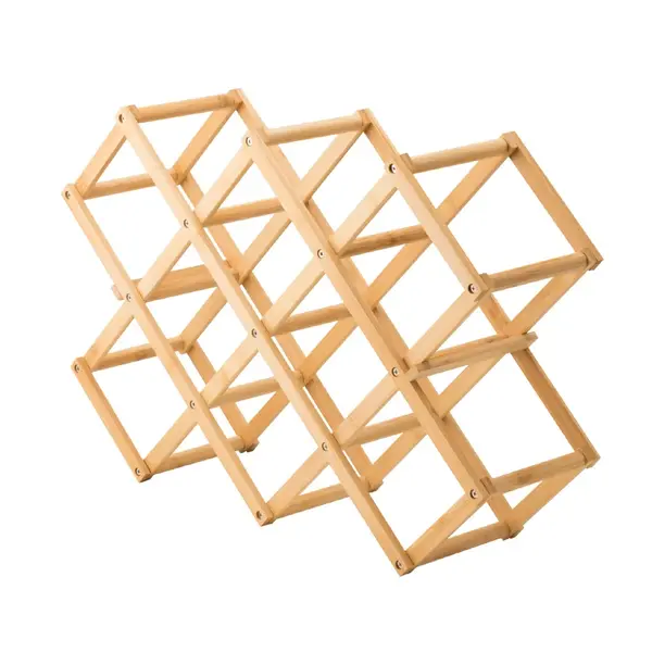Suport pliabil pentru sticle din bambus,54x38x14.5 cm