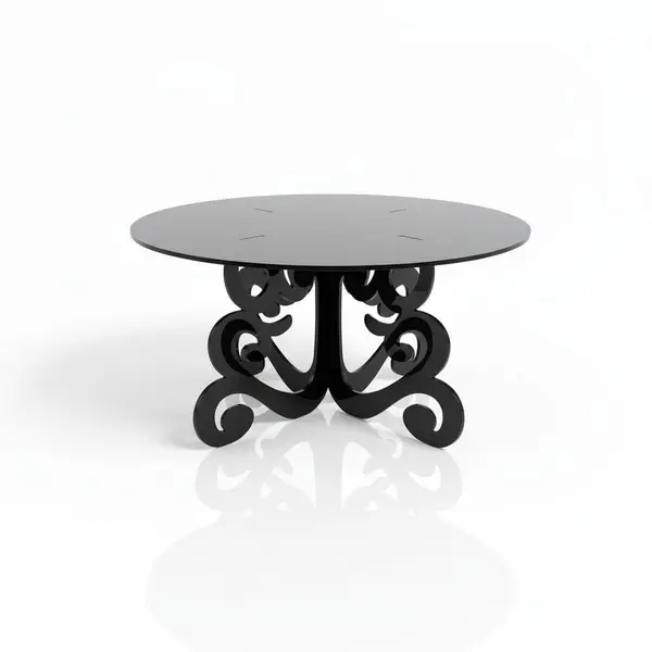 Suport prajituri / candy bar, plexiglas negru lucios, diametru 28 cm, reutilizabil, demontabil
