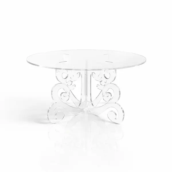Suport prajituri / candy bar, plexiglas transparent, diametru 28 cm, reutilizabil, demontabil
