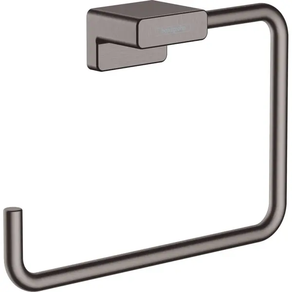 Suport prosop baie, crom negru periat, Hansgrohe AddStoris