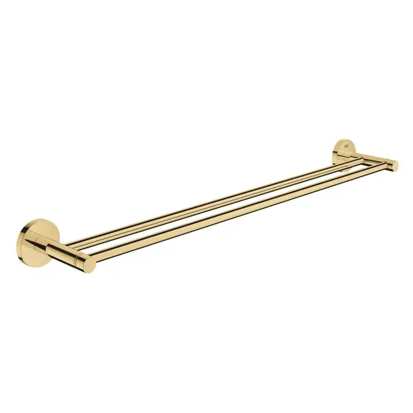 Suport prosop baie dublu Grohe Essentials 60 cm auriu lucios Cool Sunrise