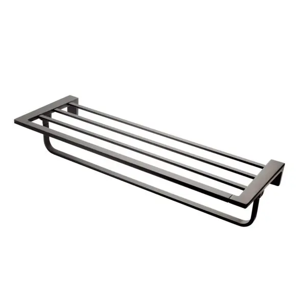 Suport prosop baie FDesign Piazza, 60 cm, negru mat