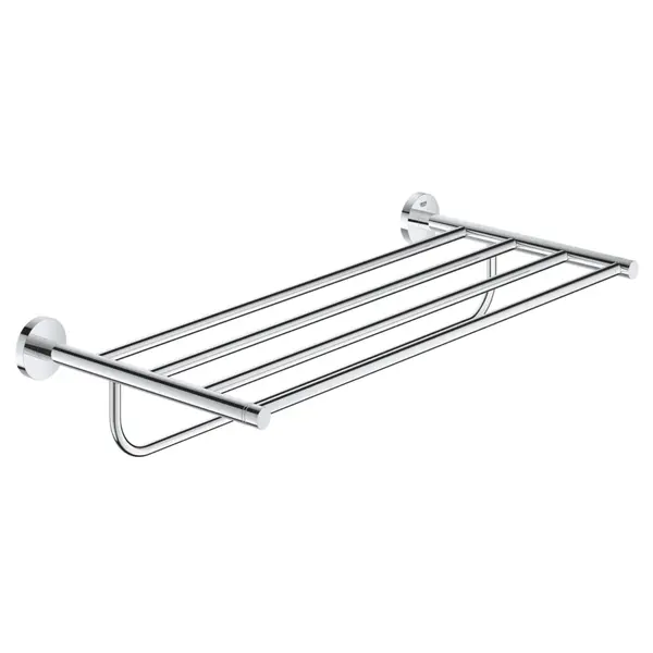 Suport prosop Grohe Essentials 40800001, 60 cm, 5 suporti, montare pe perete, elemente fixare ascunse, Crom