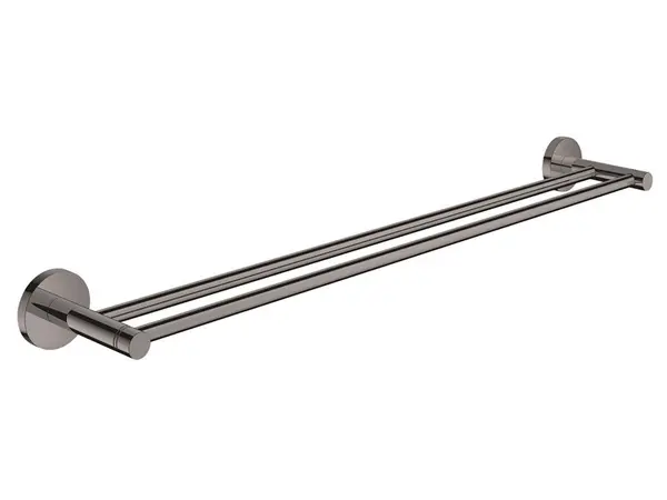 Suport prosop Grohe Essentials 40802AL1, 654 mm, 2 suporti, montare pe perete, fixare ascunsa, mat, Hard Graphite