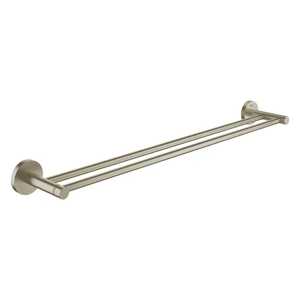 Suport prosop Grohe Essentials 40802EN1, 654 mm, 2 suporti, montare pe perete, fixare ascunsa, mat, Nickel