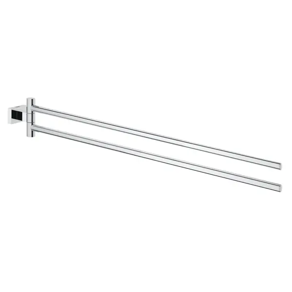 Suport prosop Grohe Essentials Cube, 2 brate, 45 cm, fixare ascunsa, Crom