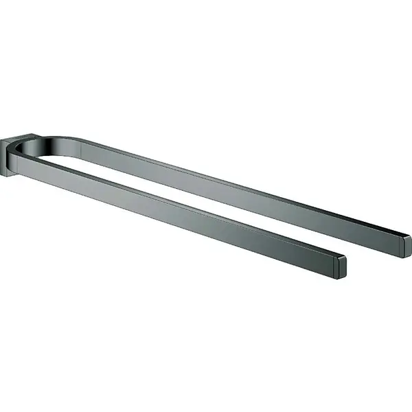 Suport prosop Grohe Selection 41059A00, 360 mm, 2 suporti, montare pe perete, fixare ascunsa, lucios, Hard Graphite