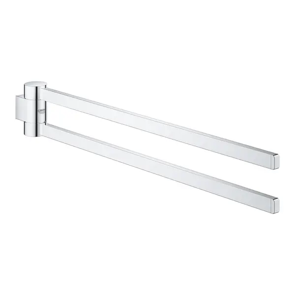 Suport prosop Grohe Selection 41063000, 400 mm, 2 suporti, montare pe perete, fixare ascunsa, pivotant, crom