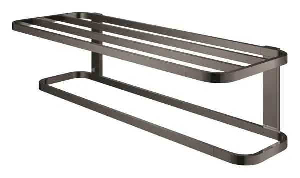 Suport prosop Grohe Selection 41066A00, 600 mm, 4 suporti, montare pe perete, fixare ascunsa, lucios, Hard Graphite