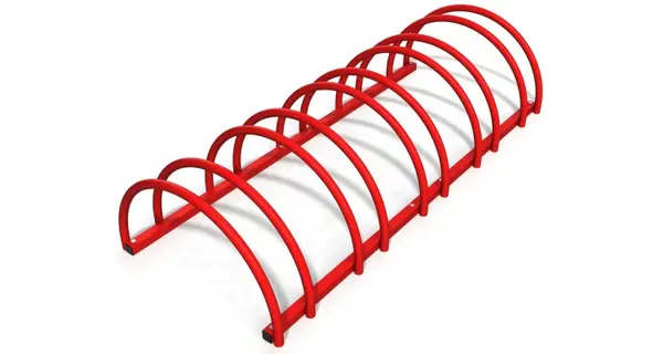 Suport rastel bicicleta cu 5 sloturi -model 0022-5 Rosu