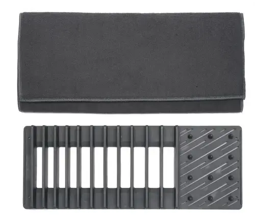 Suport scurgator vase Heinner HR-DSHTWL-BIG, cu covoras mare (Negru)