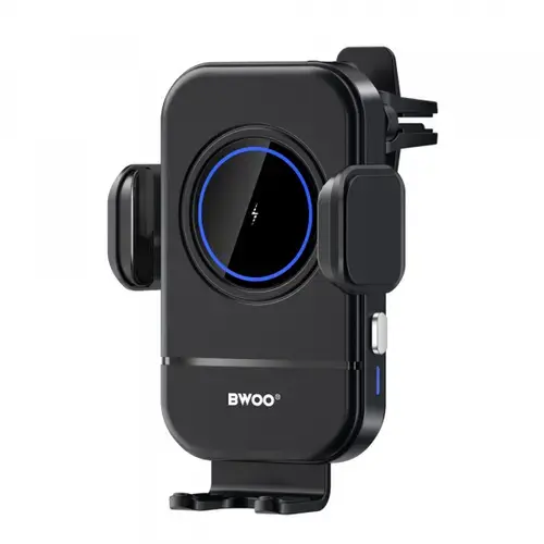 Suport si Incarcator Auto Wireless BWOO ZJ137, 15W, 1.67A (Negru)