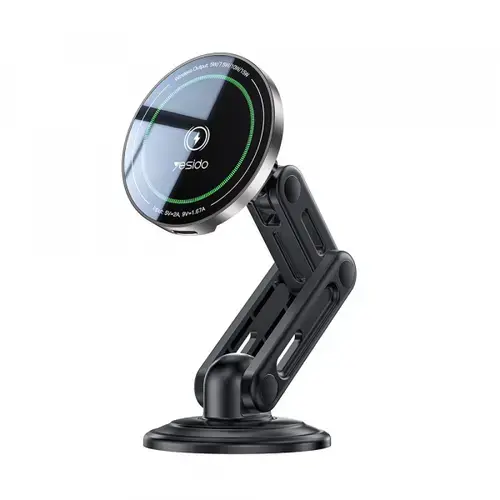Suport si Incarcator Auto Wireless Yesido C317, 15W, 1.67A (Negru)