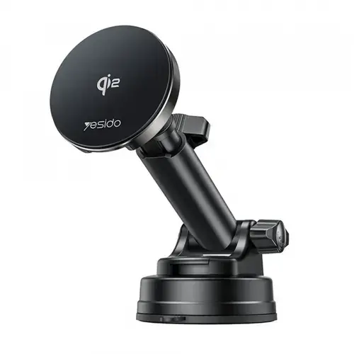 Suport si Incarcator Auto Wireless Yesido DS30, 15W, 1.67A (Negru)