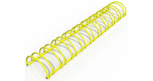 Suport stradal bicicleta cu 10 sloturi -model 0022-10 Galben