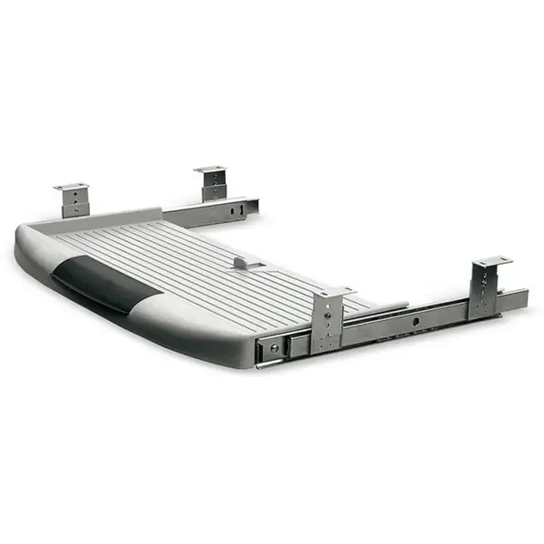 Suport Tastatura, Alb, Glisiera Metalica, Montaj sub Blat