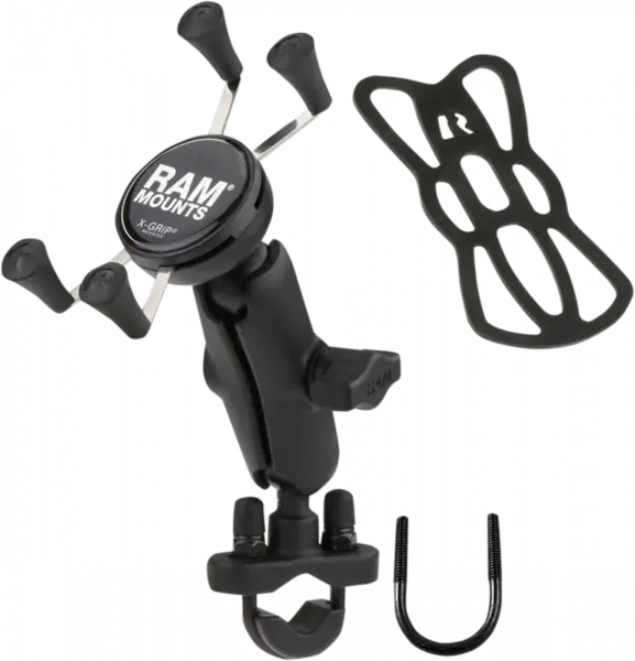 Suport telefon gps Ram Mounts x-grip u-bolt pentru ATV UTV culoare negru