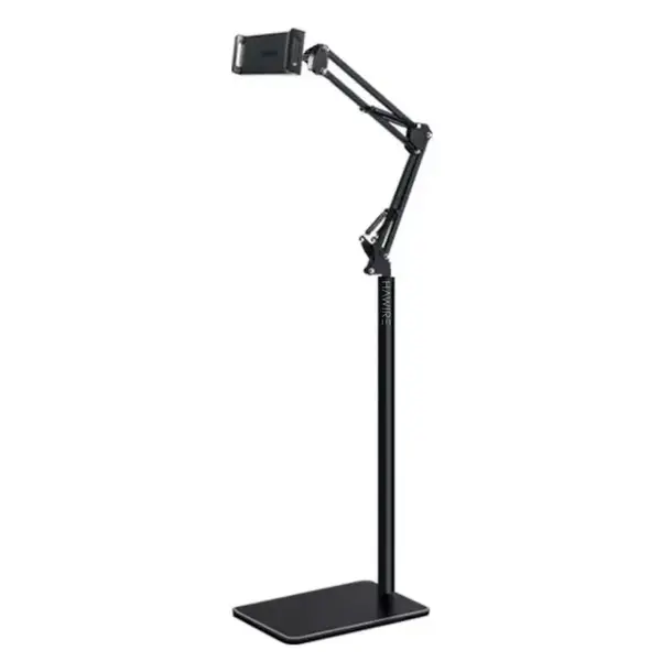 Suport telefon/tableta de podea HAWIRE, Stand multifunctional pentru livestream, Unghi reglabil 360°, Inaltime ajustabila pana la 175cm, Compatibil un