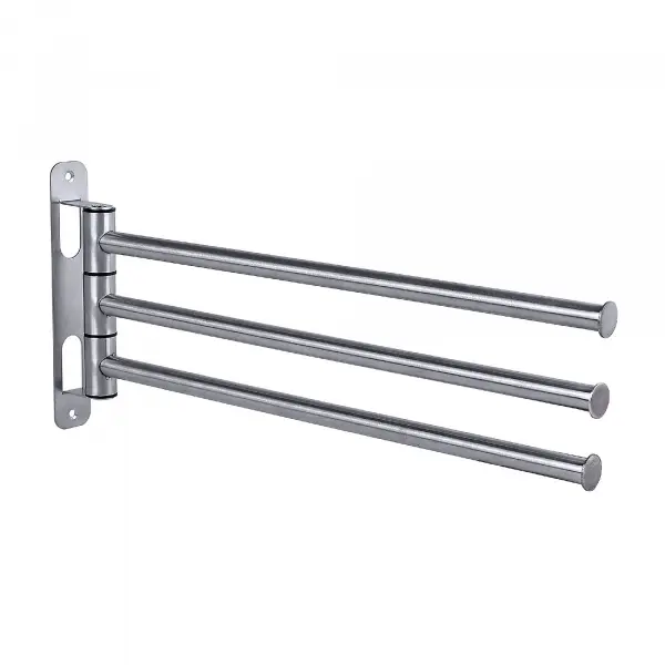 Suport triplu pentru prosoape, argintiu 42x18.4 cm