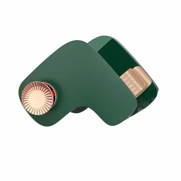 Suport Uscator de Par, Zamo®, Montare Usoara in Perete prin Sistem Autoadeziv, 15x10x11cm, Culoare Verde