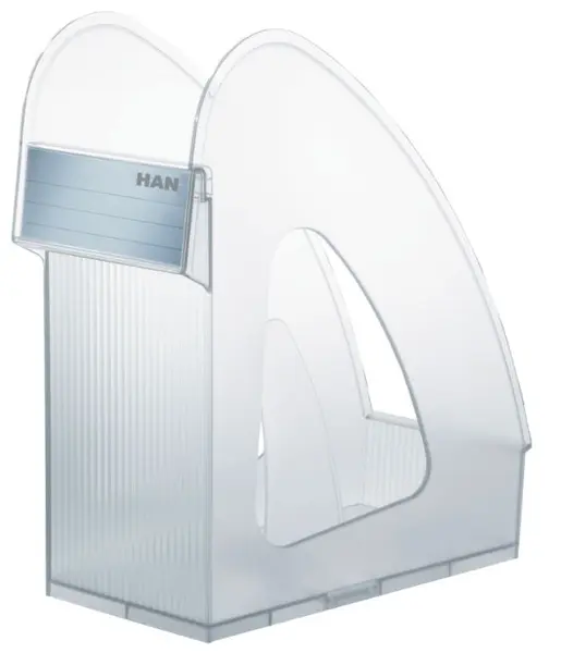 Suport vertical dublu pentru birou Han - Galaxy, transparent