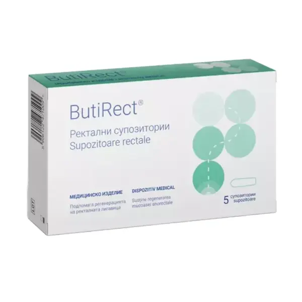 Supozitoare ButiRect, 5 bucati, NaturPharma
