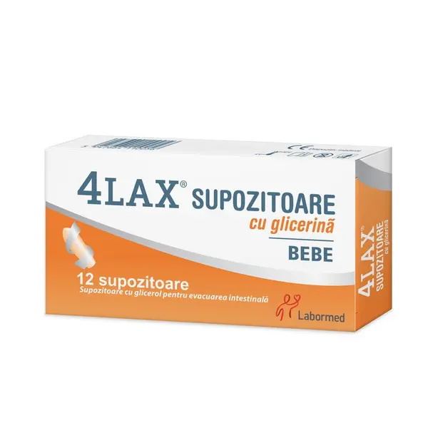 Supozitoare cu glicerina pentru bebelusi 4Lax, Labormed | 12 buc
