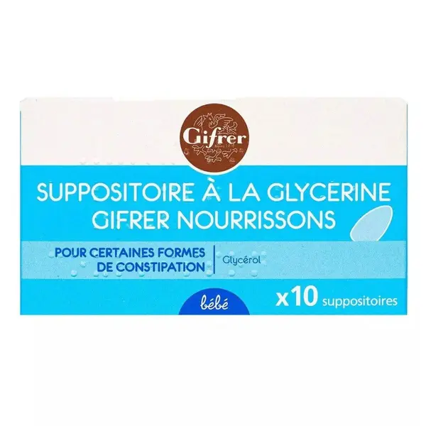 Supozitoare pentru Bebelusi, Gifrer, cu Glicerina, Efect Laxativ, 10 buc