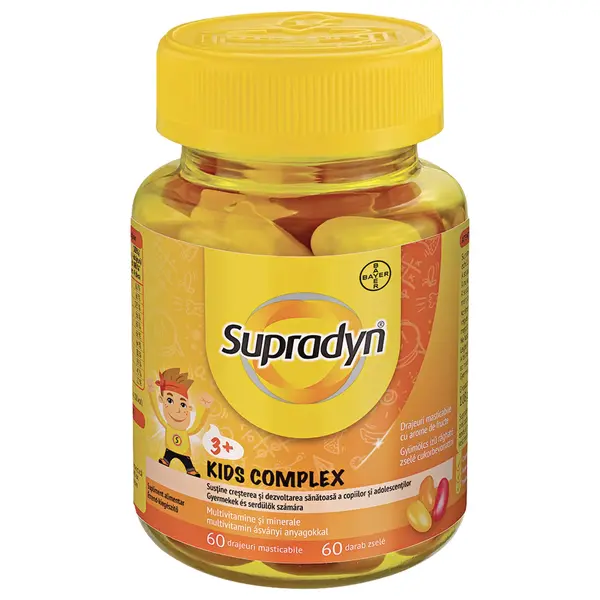 Supradyn Kids Complex 3+ ani 60 drajeuri masticabile