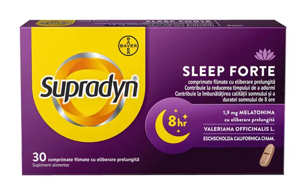 Supradyn Sleep Forte 30 comprimate cu eliberare prelungita