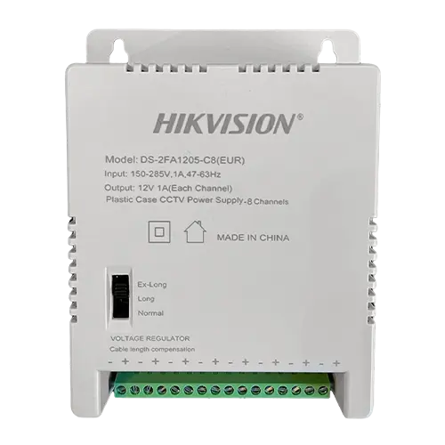 Sursa alimentare cu 8 canale, 12V DC, 5A, 60W - HIKVISION DS-2FA1205-C8