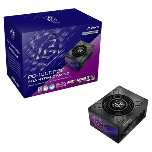 Sursa ASRock Phantom Gaming PG-1000PSF, 1000W, 80 PLUS Platinum, Full Modulara, ATX 3.1, PCIe 5.1
