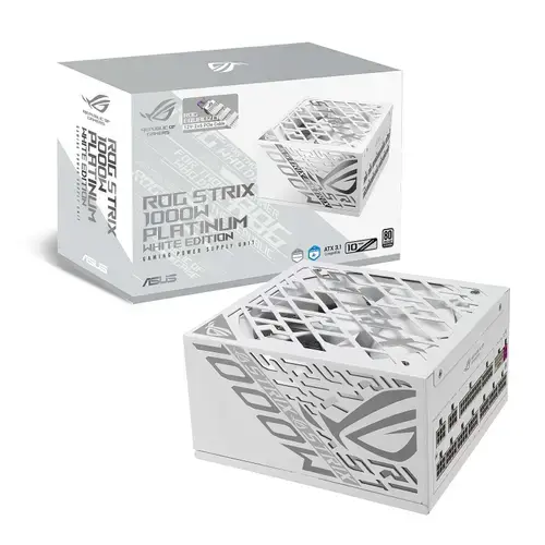 Sursa ASUS ROG-STRIX-1000P-GAMING-WHT-E, 1000W, 80+ Platinum, Full Modulara, ATX 3.1