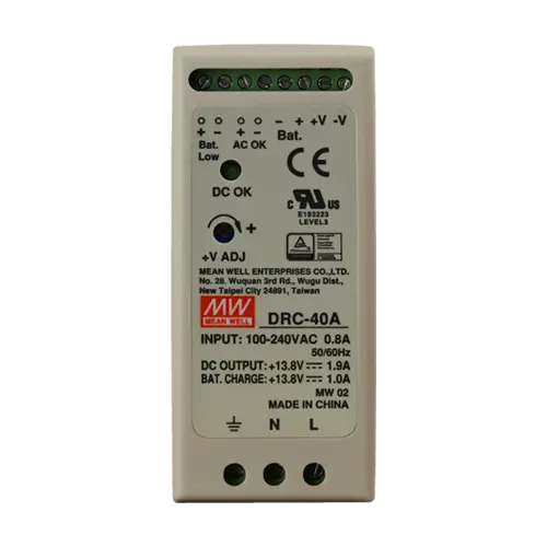 Sursa de alimentare in comutatie, 13.8V / 2.9A, sina DIN, backup - MEAN WELL DRC-40A