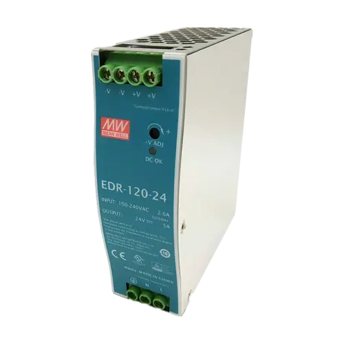 Sursă de alimentare în comutație 24V / 5A, 120W, șină DIN, reglabilă, MEAN WELL EDR-120-24