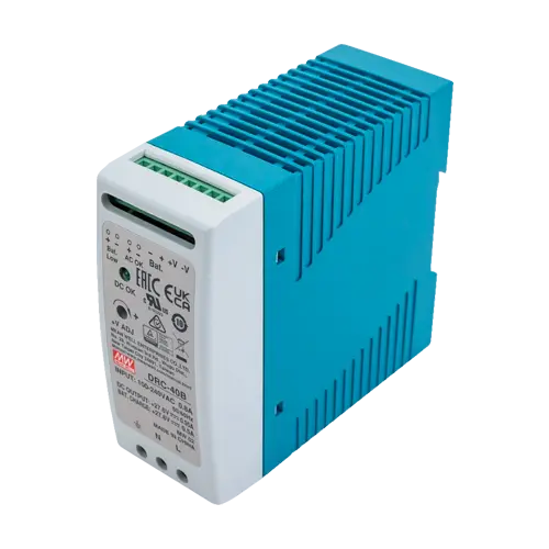 Sursa de alimentare in comutatie, 27.6V / 0.95A + 0.5A, sina DIN, backup - MEAN WELL DRC-40B