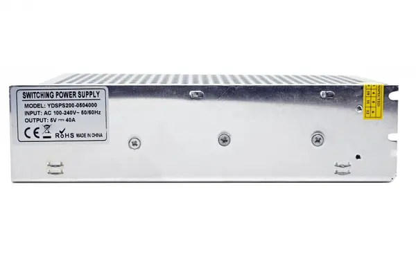 Sursă de alimentare în comutație 5V 40A, carcasă metalică perforată, YDS