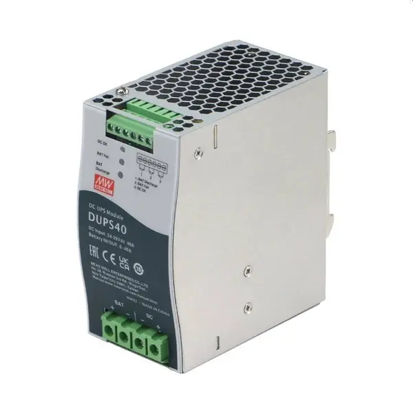 Sursa de alimentare Mean Well DUPS40, pentru UPS, 24 VDC, 40A, montaj sina DIN