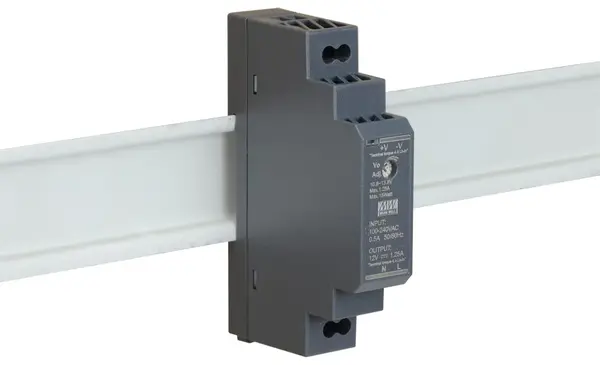 Sursa de alimentare Mean Well HDR-15-12, 12V, 1.25A, montare pe sina DIN