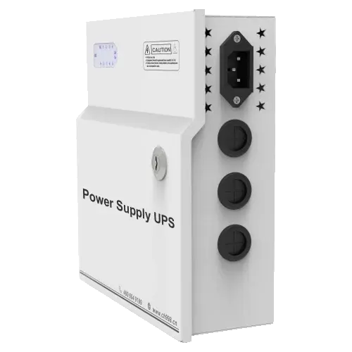 Sursa de alimentare pentru 4 camere de supraveghere, 12V 5A ajustabil, carcasa metalica, backup, cheie, 4KW, Safer SAF-XWU60-12-4