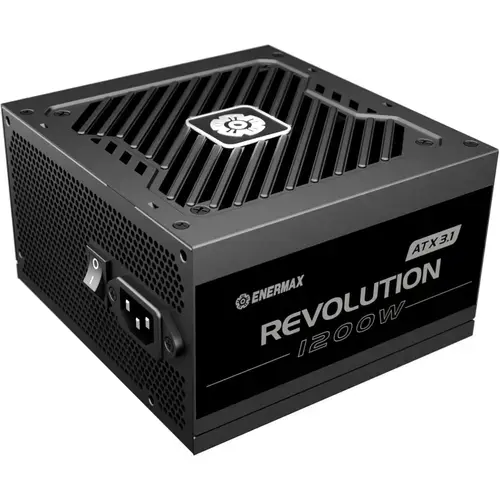 Sursa Enermax Revolution ATX 3.1 ERS1200EWT-V2, 1200W, 12V-2x6, 80 PLUS Gold, Full Modulara, Semi-Fanless, ERS1200EWT-V2 (Negru)
