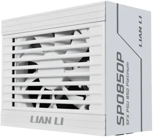Sursa Lian Li SP0850P, 850 W, ATX 3.1, 80 PLUS Platinum, Full Modulara, PFC Activ, Ventilator FDB 92mm (Alb)